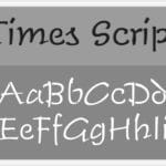 Times Script Font Alphabet Stencils