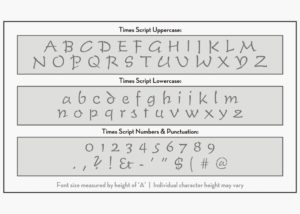 Times New Roman Font Alphabet Stencil, Letter Stencils