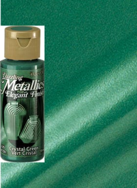 Crystal Green Metallic Acrylic Paint, Stencil Supplies