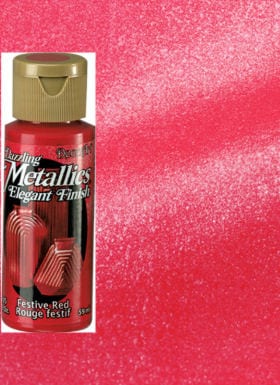 Festive Red Metallic Acrylic Paint, Stencil Supplies