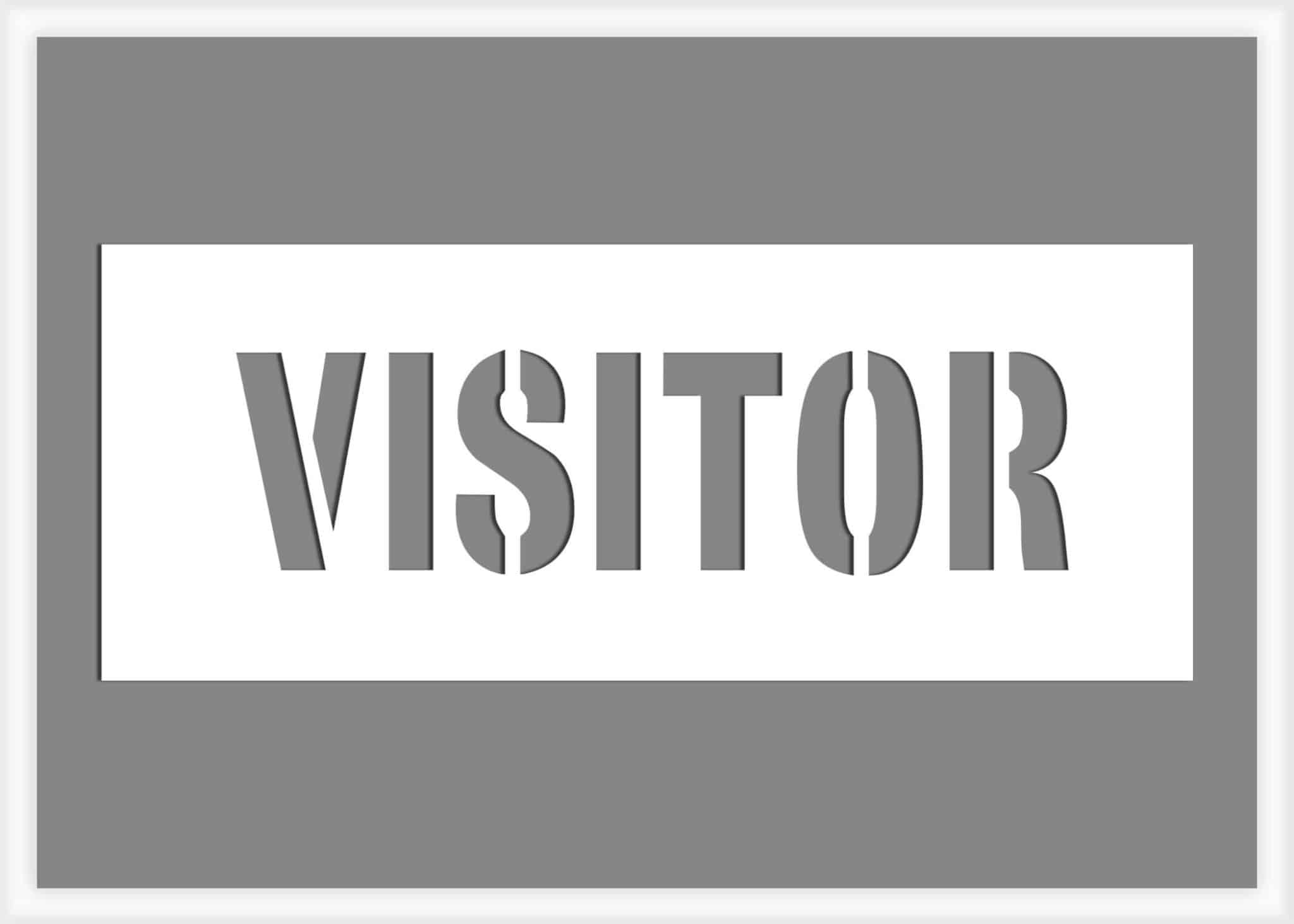 Visitor Stencil Parking Lot Stencils Stencils Online