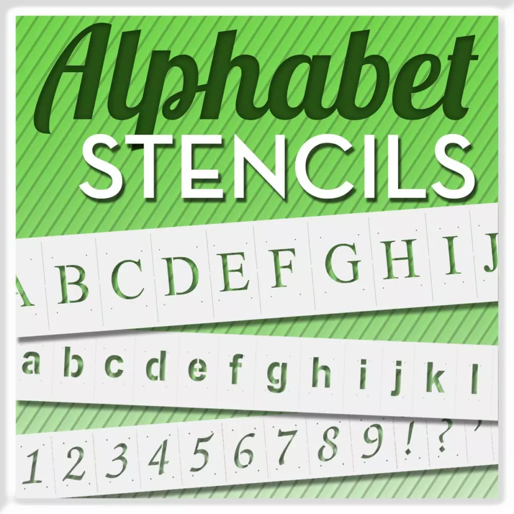 Script Alphabet Stencil - Monogram Font