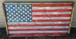 stenciled american flag