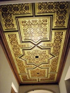 stenciled ceiling