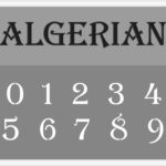 Algerian Font Number Stencils