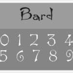 Bard Font Number Stencil