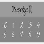 Bergell Font Number Stencils