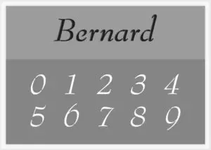 Bernard Font Number Stencils