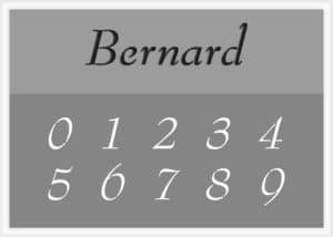 Bernard Font Number Stencils