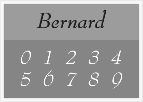 Bernard Font Number Stencils
