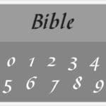 Bible Font Number Stencil