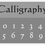 Calligraphy Font Number Stencil