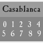 Casablanca Font Number Stencils