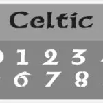 Celtic Font Number Stencil
