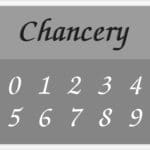 Chancery Font Number Stencils