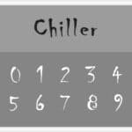 Chiller Font Number Stencils