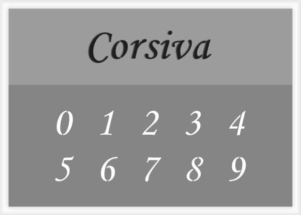 Corsiva-Number-Stencil Corsiva Font Number Stencil