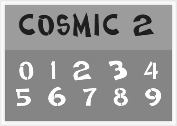 Cosmic 2 Font Number Stencil
