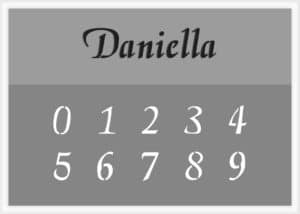 Daniella Font Number Stencils