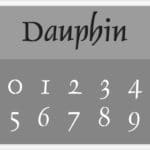 Dauphin Font Number Stencils