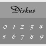 Diskus Font Number Stencils
