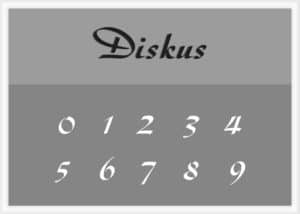 Diskus Font Number Stencils