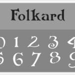 Folkard Font Number Stencils