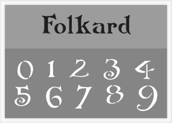 Folkard Font Number Stencils