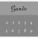 Gando Font Number Stencil