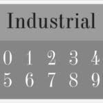 Industrial Font Number Stencils