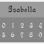 Isabella-Number-Stencil