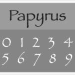 Papyrus-Number-Stencil