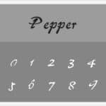 Pepper Font Number Stencils