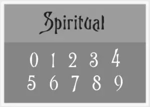 Spiritual Font Number Stencils