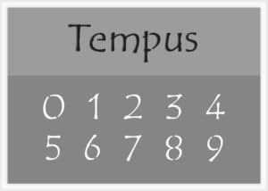 Tempus Font Number Stencil