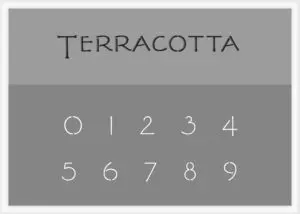 Terracotta Font Number Stencils
