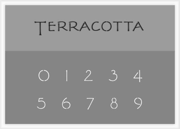 Terracotta-Number-Stencil Terracotta Font Number Stencils