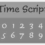 Time Script Font Number Stencil