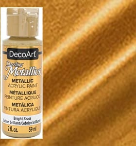 Bright Brass Metallic Acrylic Paint, Stencil Supplies