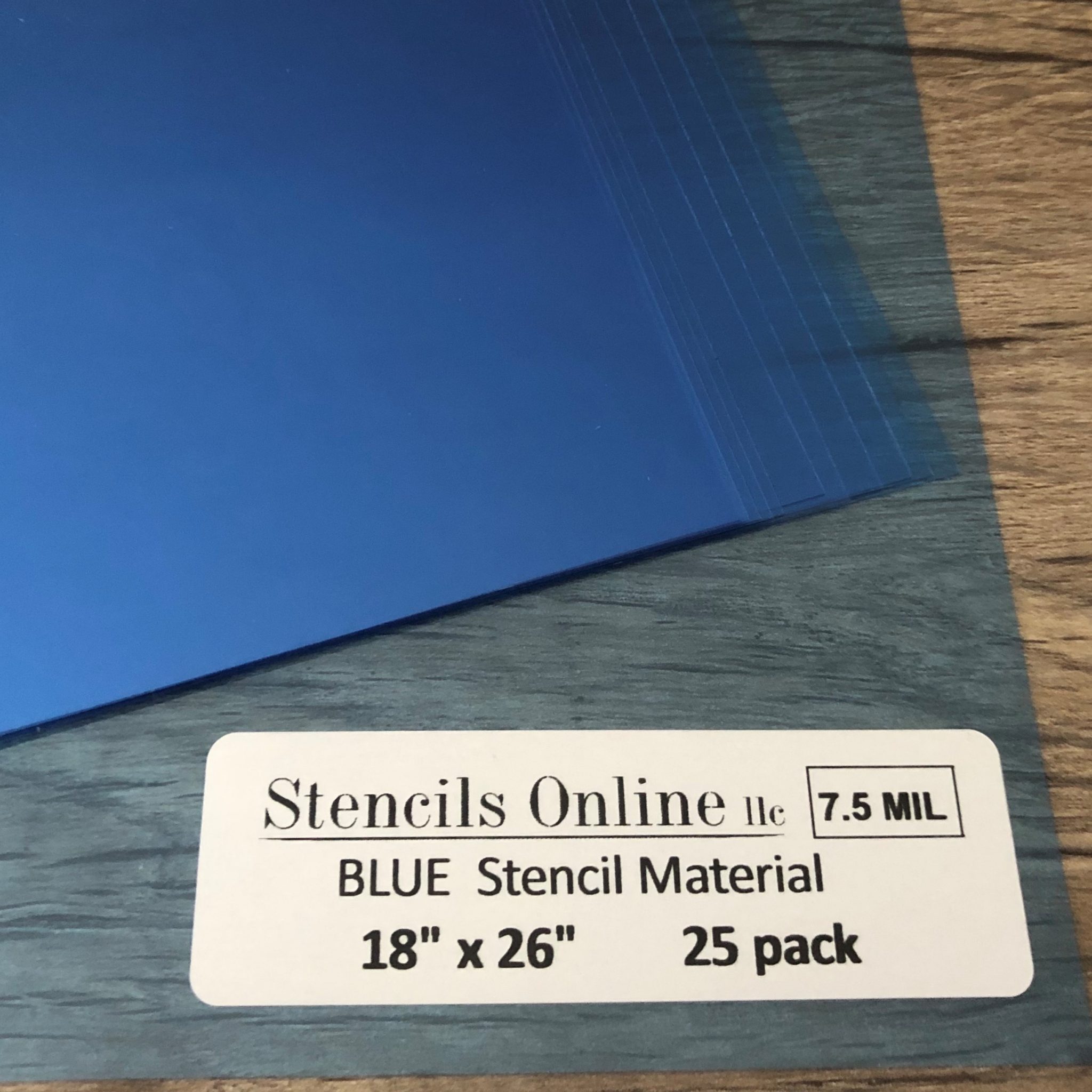 18" x 26" blue 7.5 MIL stencil material (25 sheets) Stencils Online