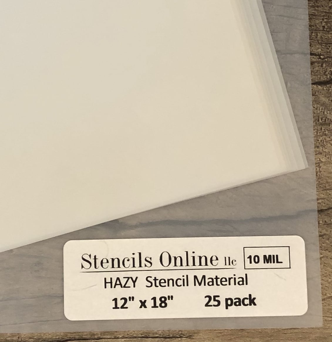 12" x 18 " white 10 MIL stencil material (25 sheets) Stencils Online