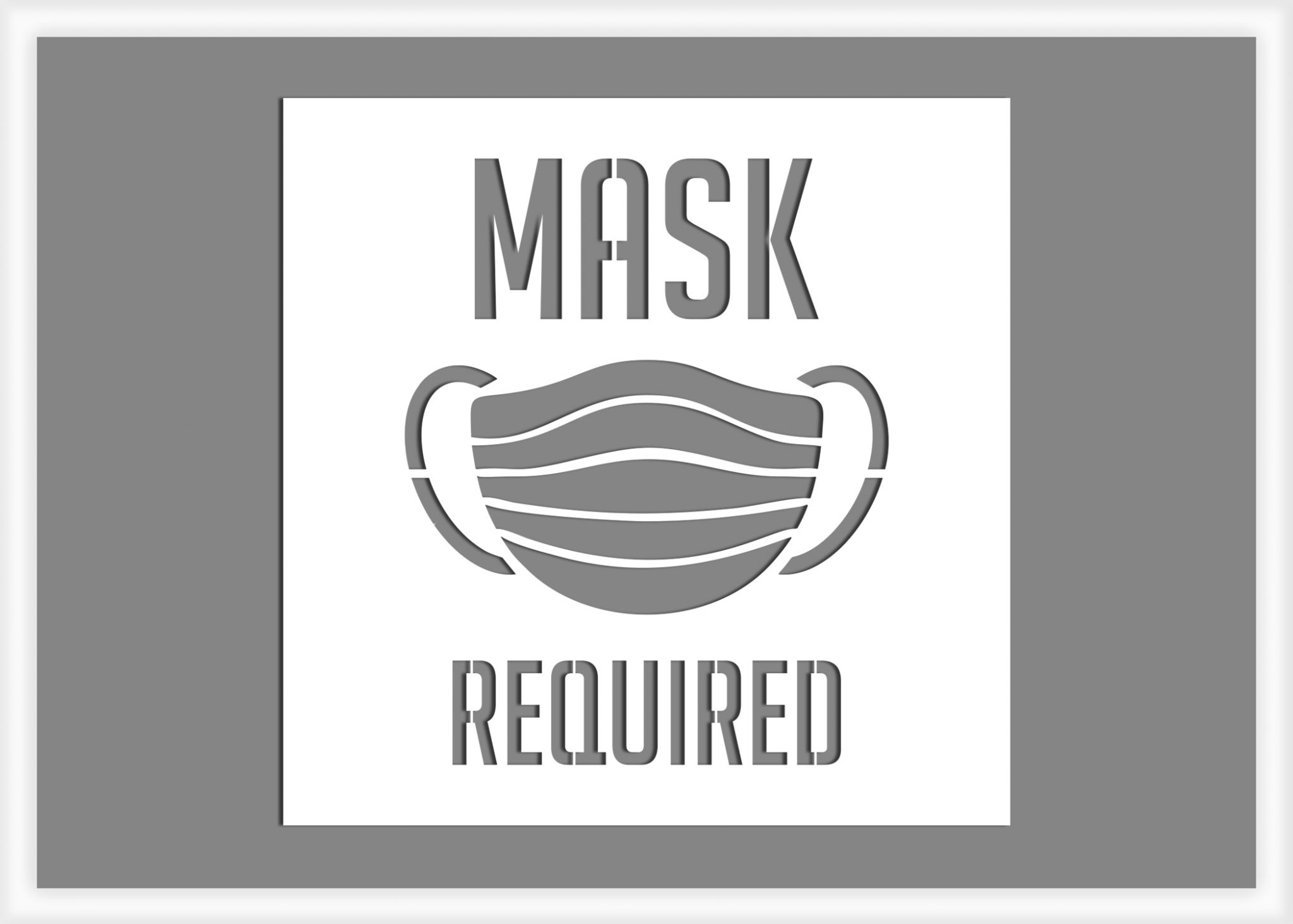 Por adelantado desconocido auge Mask Required Stencil 2 | Social Distancing Sign Stencils | Stencils Online
