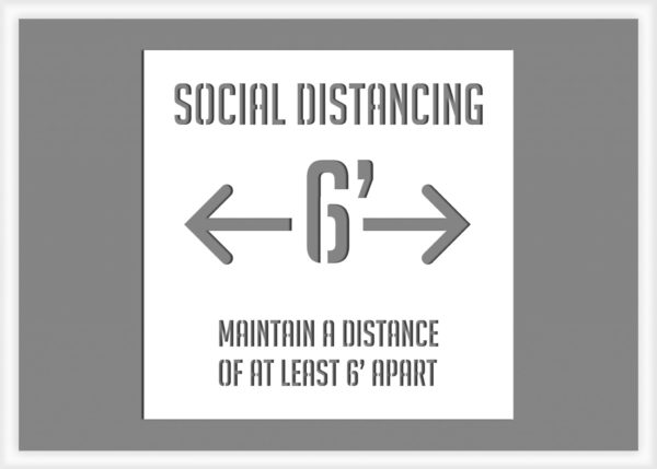 6' Social Distance Stencil