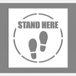 stand here sign stencil