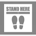 Stand Here Stencil | Social Distancing Sign Stencils