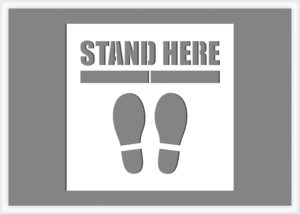 Stand Here Stencil | Social Distancing Sign Stencils