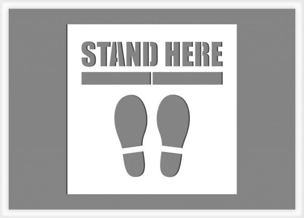 Stand Here Stencil | Social Distancing Sign Stencils