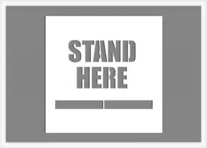 stand here sign stencil