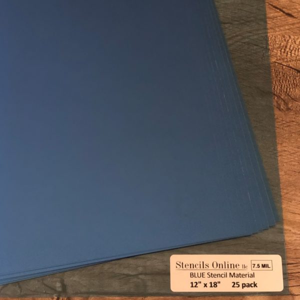 12 x 18 blue 7.5 MIL stencil material (25 sheets)