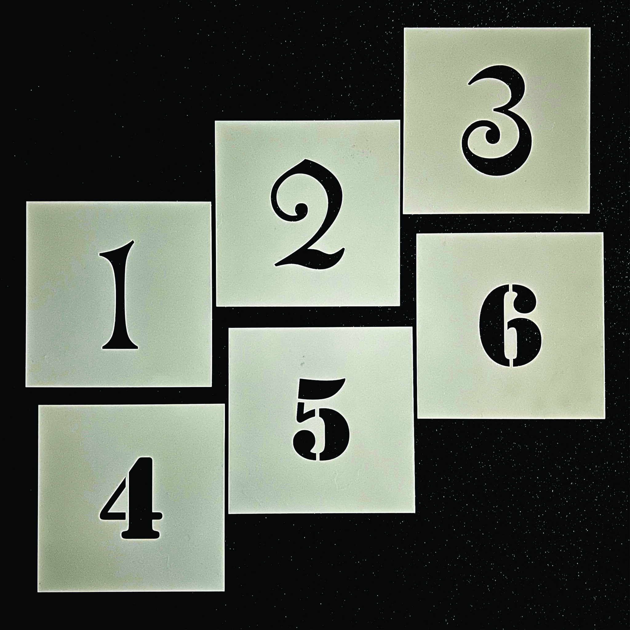 numbers stencil